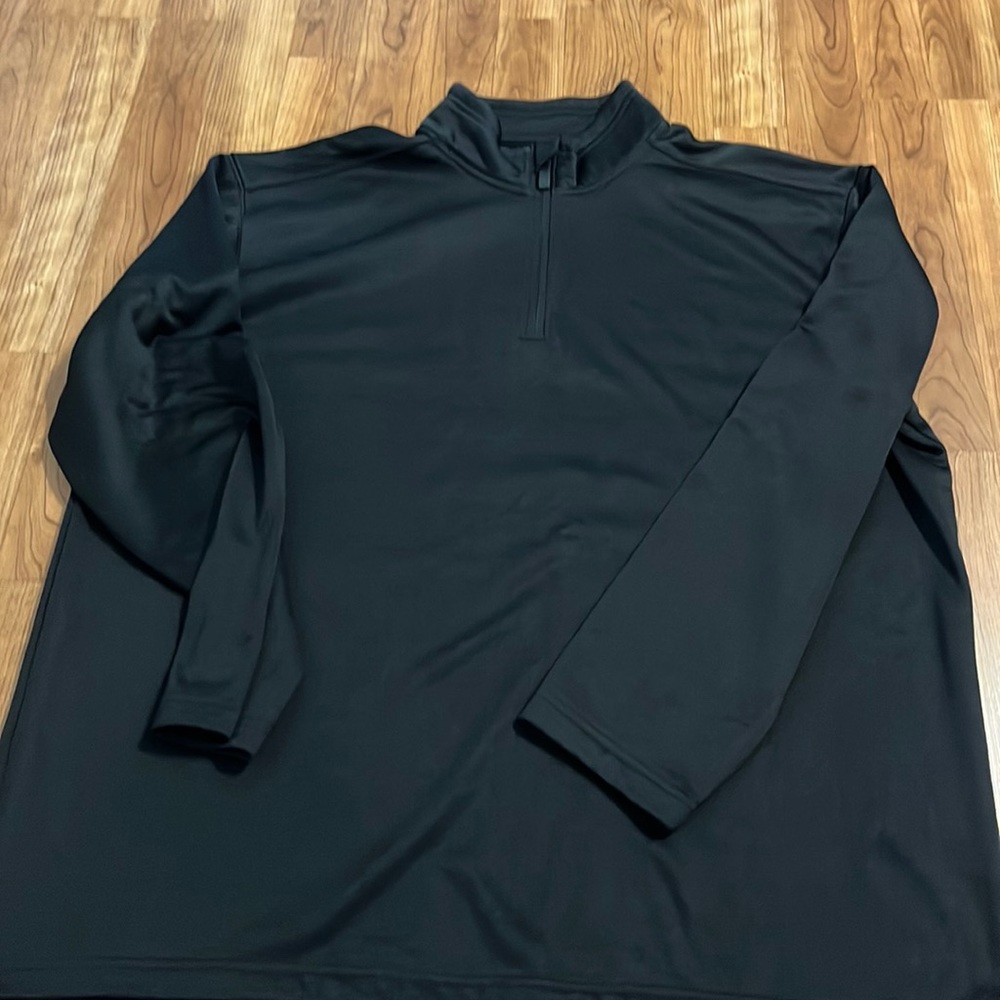 Black Quarter-zip Sweatshirt Pullover